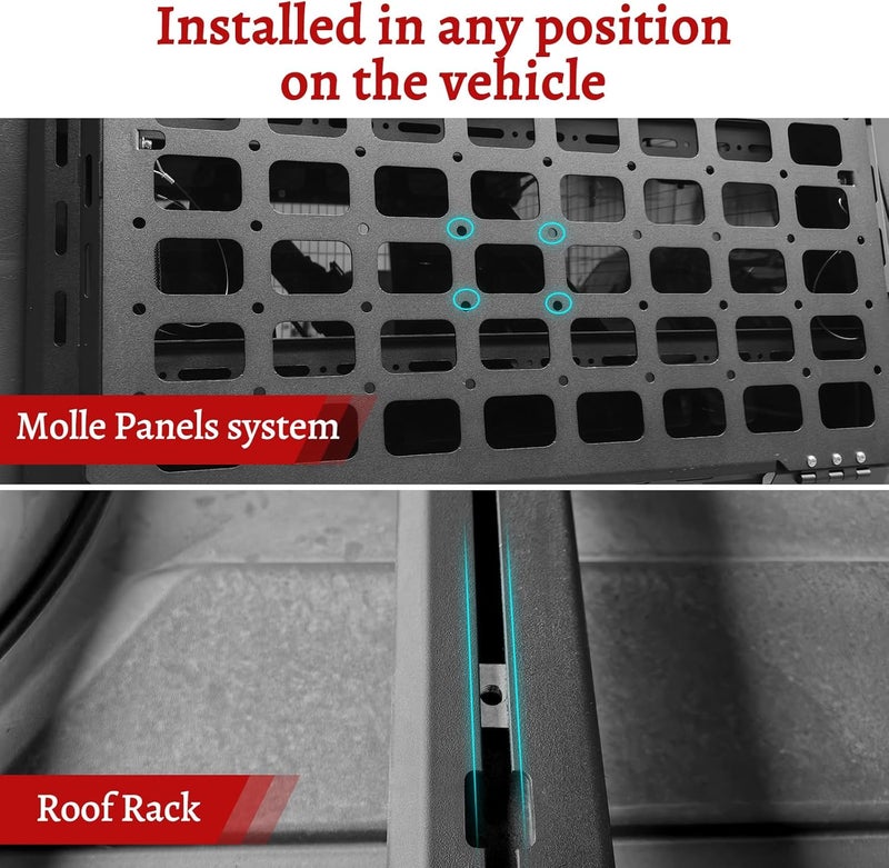 Z8 Shovel Holder Rubber Grip Mount Kit with lock Fits 0.79"-1.79" Diameter Tools Handles Quick-Release for Off-road Vehicle Roof Rack Molle Panels SUV Trucks UTV ATV M6 Nut - Image 3